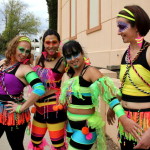 Wassawumba dancers in fluro costumes