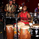 African drummer and band
